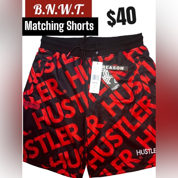 Men’s Size Medium 2-Piece Co-Ord Track Set, “Hustler”, by The Reason brand. BNWT - Picture 3 of 4